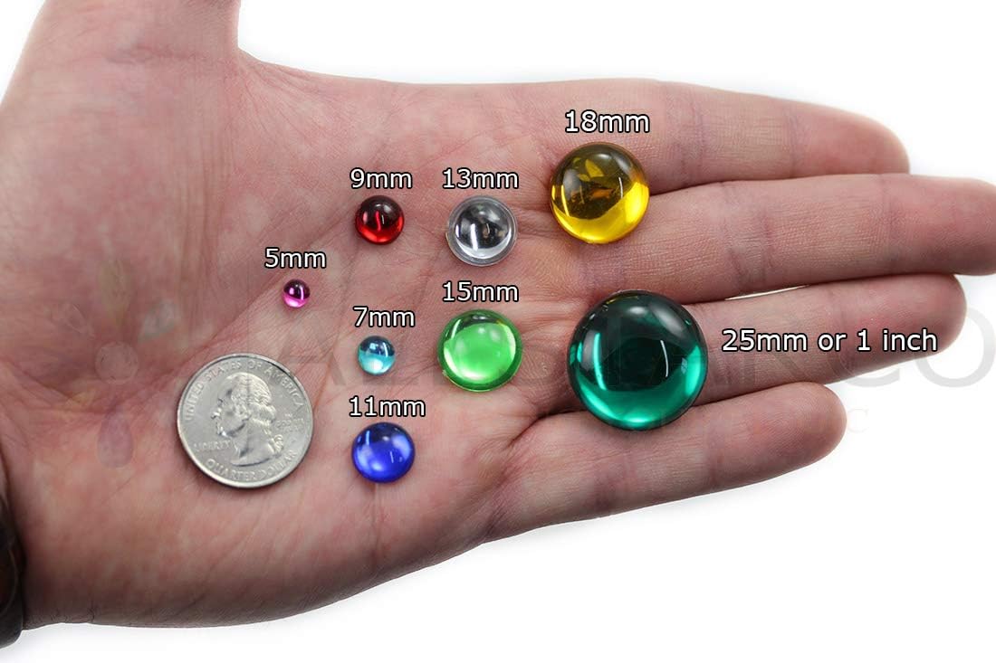 Allstarco 9mm Gold Flat Back Acrylic Round Pearl Cabochons Plastic Rhinestones Pearl Gems Embellishments for Jewelry, Crafts, Costumes, Card Invitations, Cosplay - 50 Pieces - Image 2