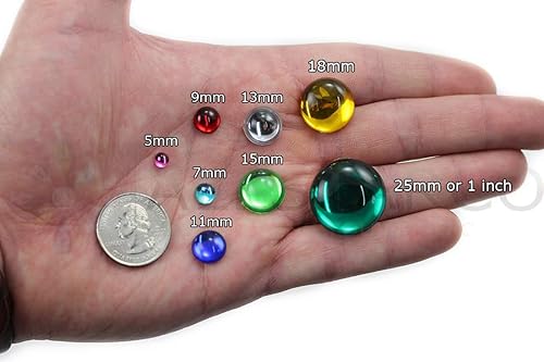 Miniatura 3 de KraftGenius Allstarco 200 piezas de diamantes de imitación redondos de acrílico con parte trasera plana, adornos de gemas de perlas para joyas,