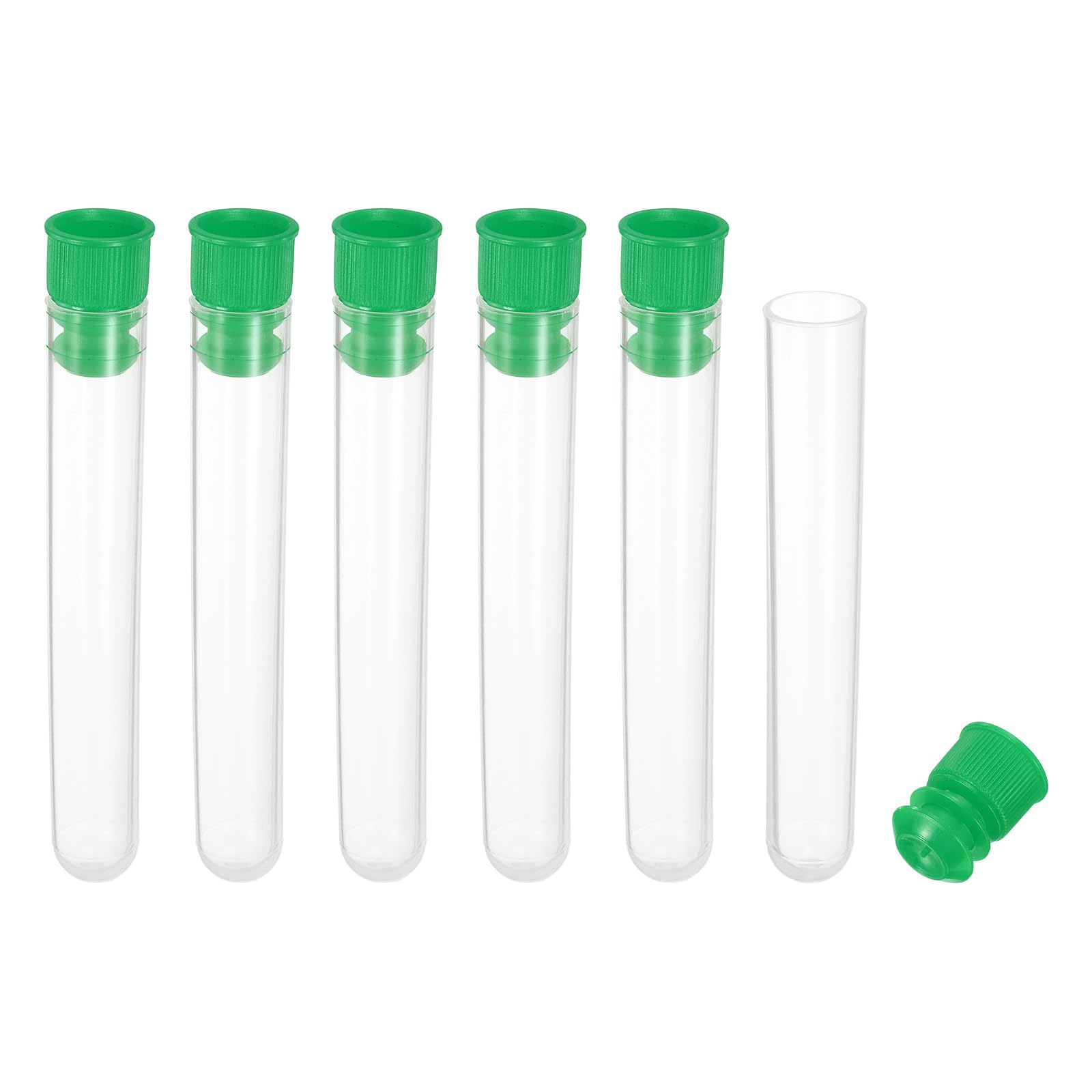 PATIKIL 3" Length Plastic Sewing Needle Storage Holder, 6 Pcs Portable Matte Embroidery Needle Pin Toothpick Storage Tubes Case for Craft Knitting, Green