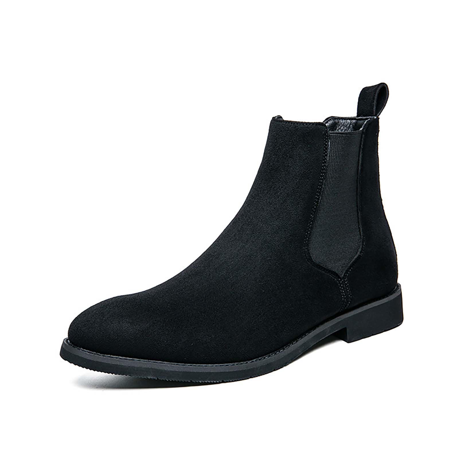 Chelsea in Suede da Uomo, alla Caviglia Classici Slip-On con Lati Elastici, Eleganti per Occasioni Casual E Formali