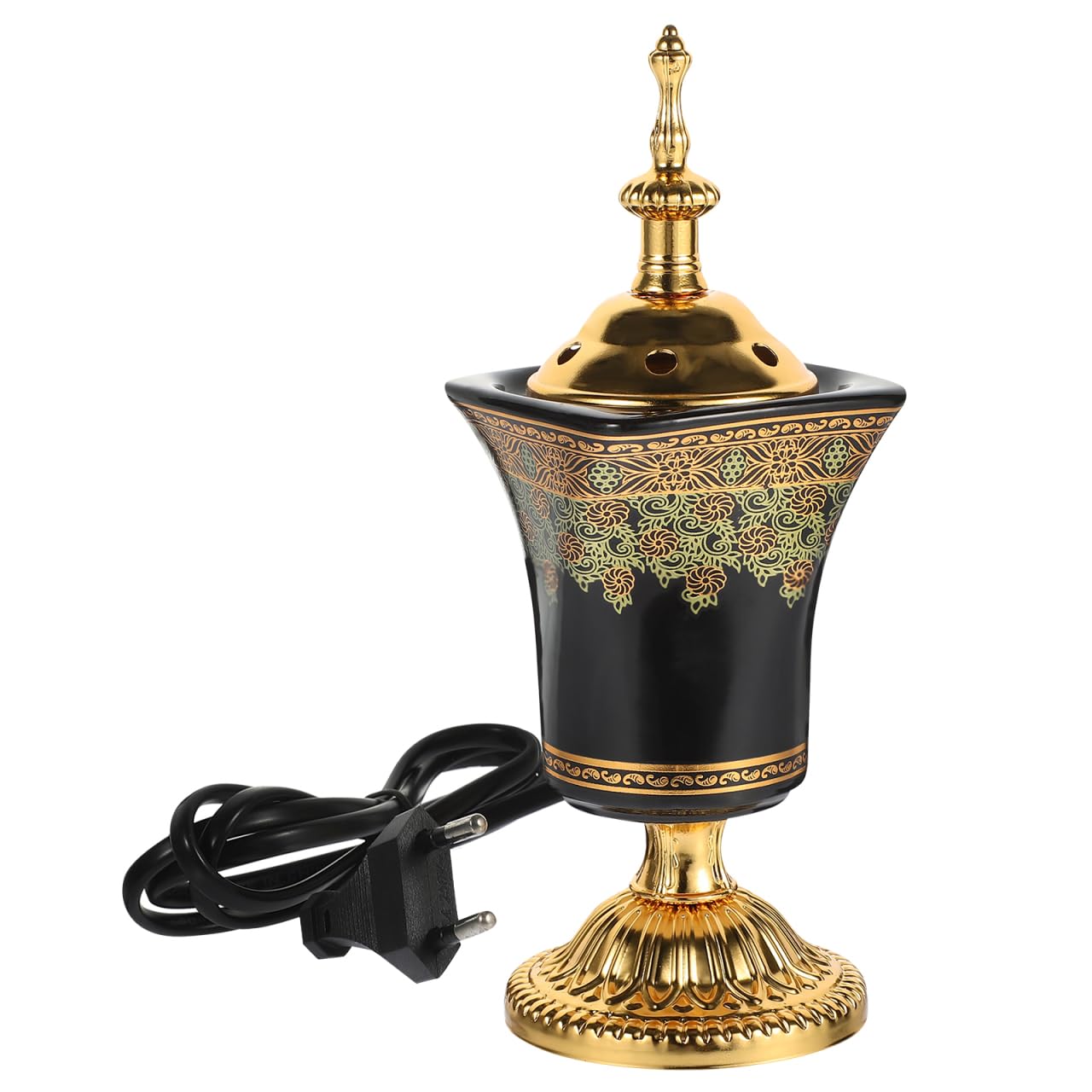 Diffuseur de parfum et brûleur d'encens électrique arabe en céramique pour maison