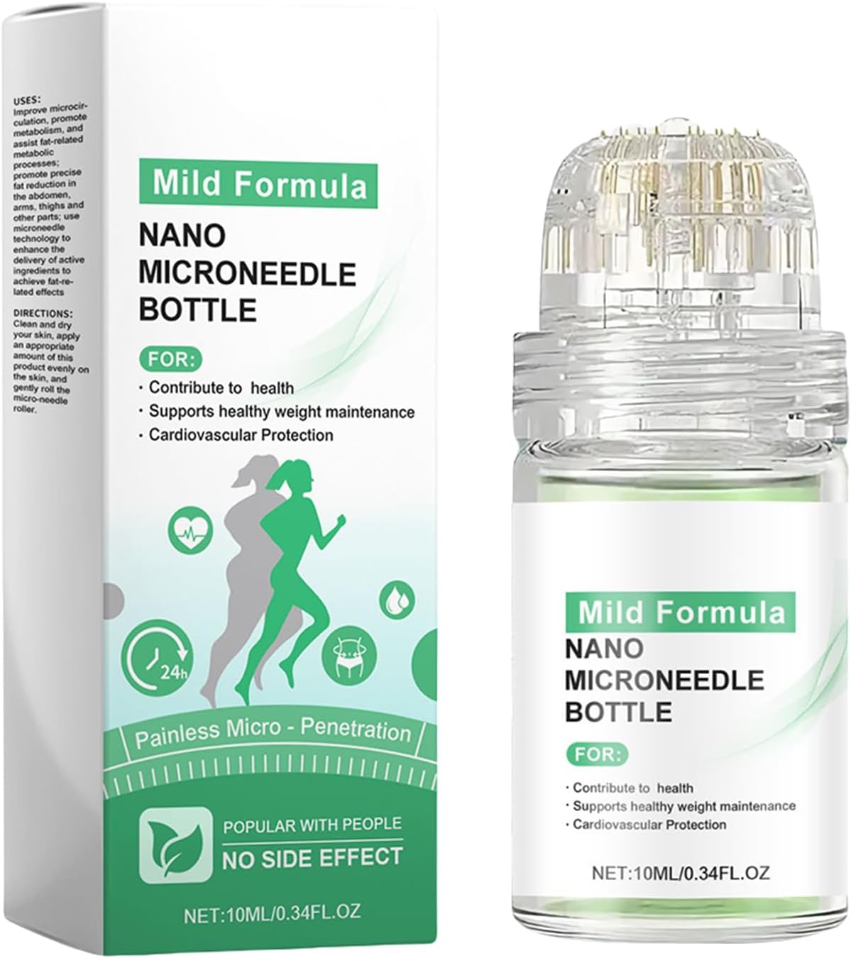Body Nourishing Roller – Lichtgewicht rol op Nano Microneedle | Innovatief lichaam voeden roller | Vochtende vloeistof nano microneedle | Nano Microneedle- voor snel absorberen en verhelderen