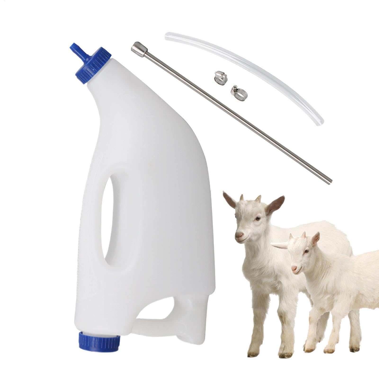Bouteille de lait de veau 4L avec tube flexible pour l'élevage des agneaux