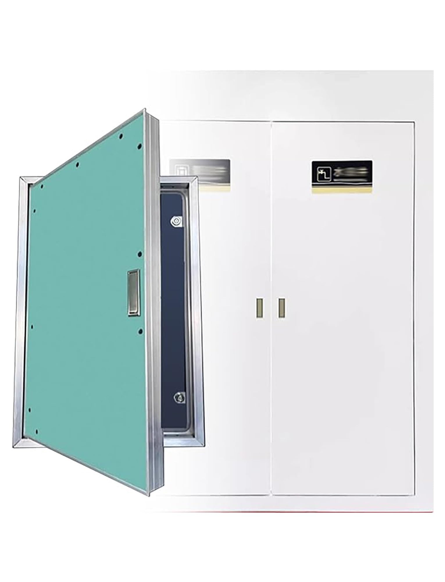 Panel de Acceso Impermeable para Placas de Yeso, Caja de inspección de hidrante contra Incendios empotrada, Puerta de Acceso Resistente al Fuego, Panel de Puerta de Pozo mecánico (60x180cm/2