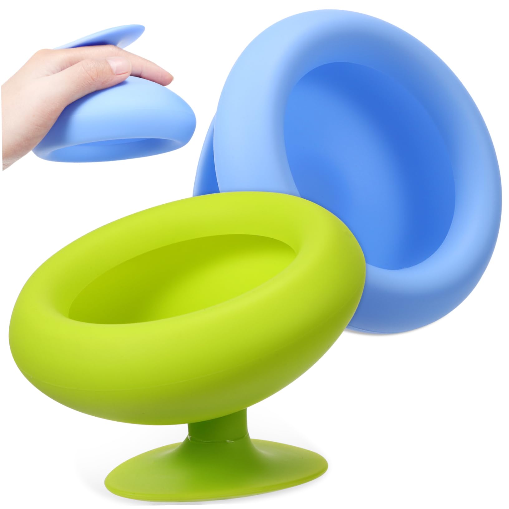 Mobestech 2pcs Silicone Expectorator Choking Rescue Device Silicone Palm Cup Baby Palm Chest Cup Silicone Cups for Cupping Silicone Cupping Silica Gel Reduce Phlegm Asphyxia Elder