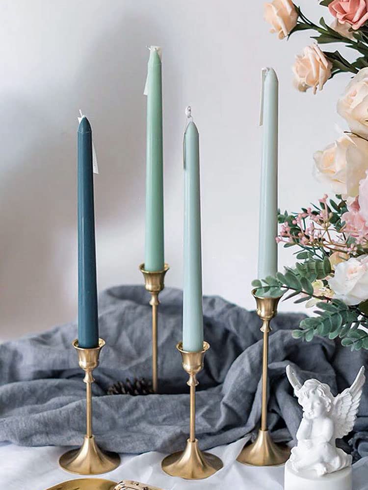 Juego de velas aromáticas de cera de soja natural, aroma delicioso, hermosa decoración del hogar, regalo para familiares y amigos (tonos verdes)