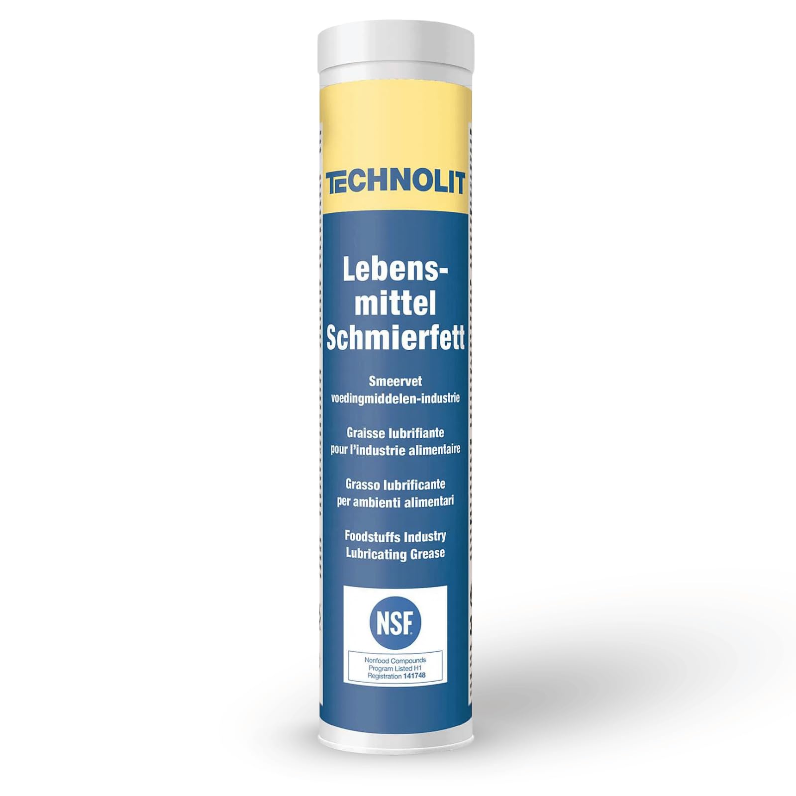 TECHNOLIT Lebensmittel-Schmierfett 390 g | Lebensmittelecht NSF-H1 | Getriebefett für Küchenmaschinen, Gleitlager, Wälzlager & Backofenschienen