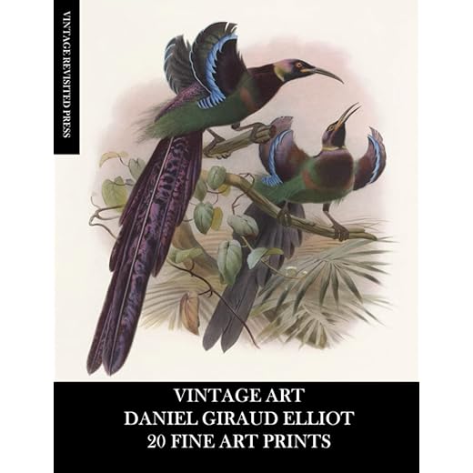 Vintage Art: Daniel Giraud Elliot: 20 Fine Art Prints: Ornithology Ephemera for Framing, Home Decor, Collages and Junk Journals
