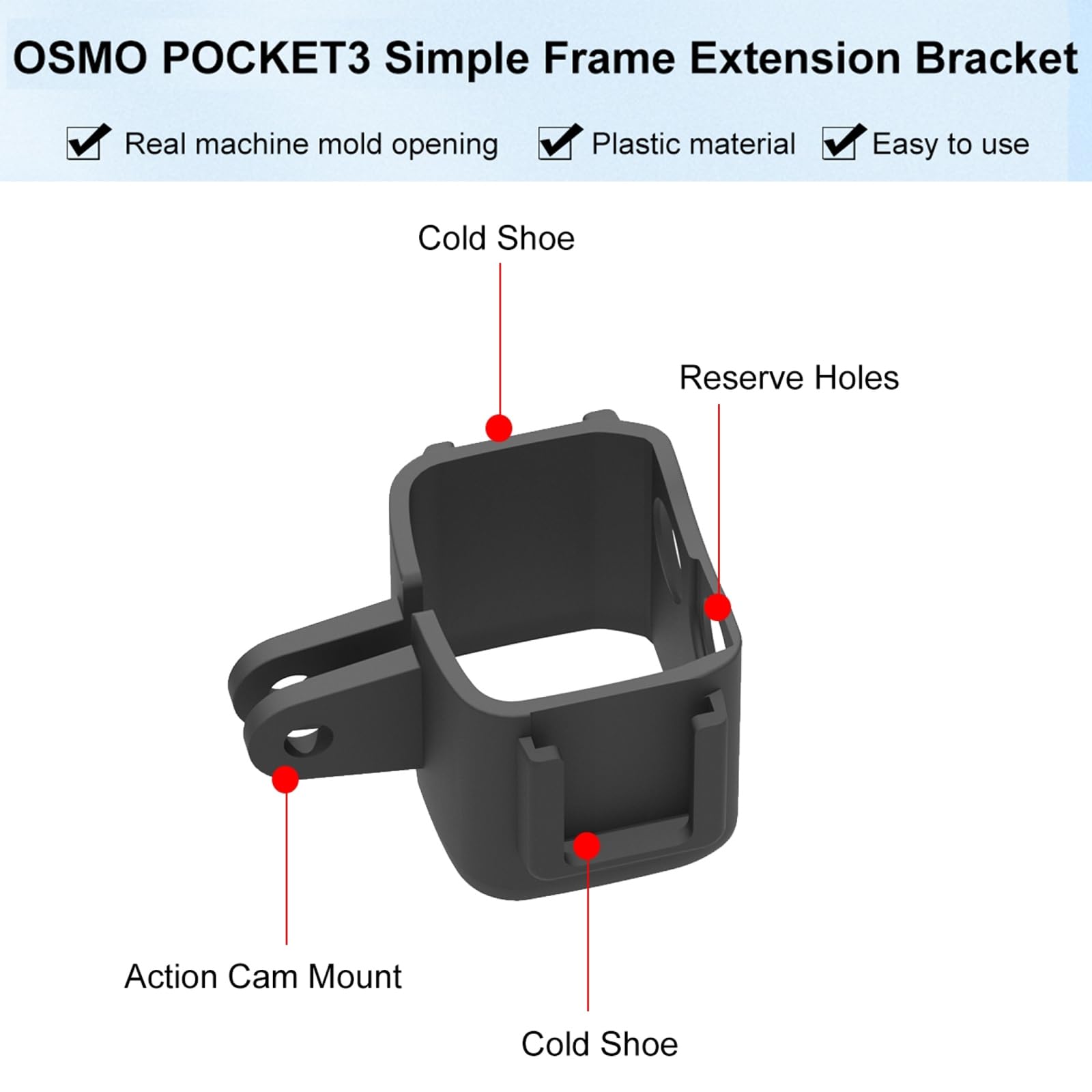 WEWOGA Osmo Pocket 3 Espandi Adattatore per Bicicletta/Casco/Supporto per il Collo/Auto+ Osmo Pocket 3 Treppiede compatibile per DJI Osmo Pocket 3 Accessori