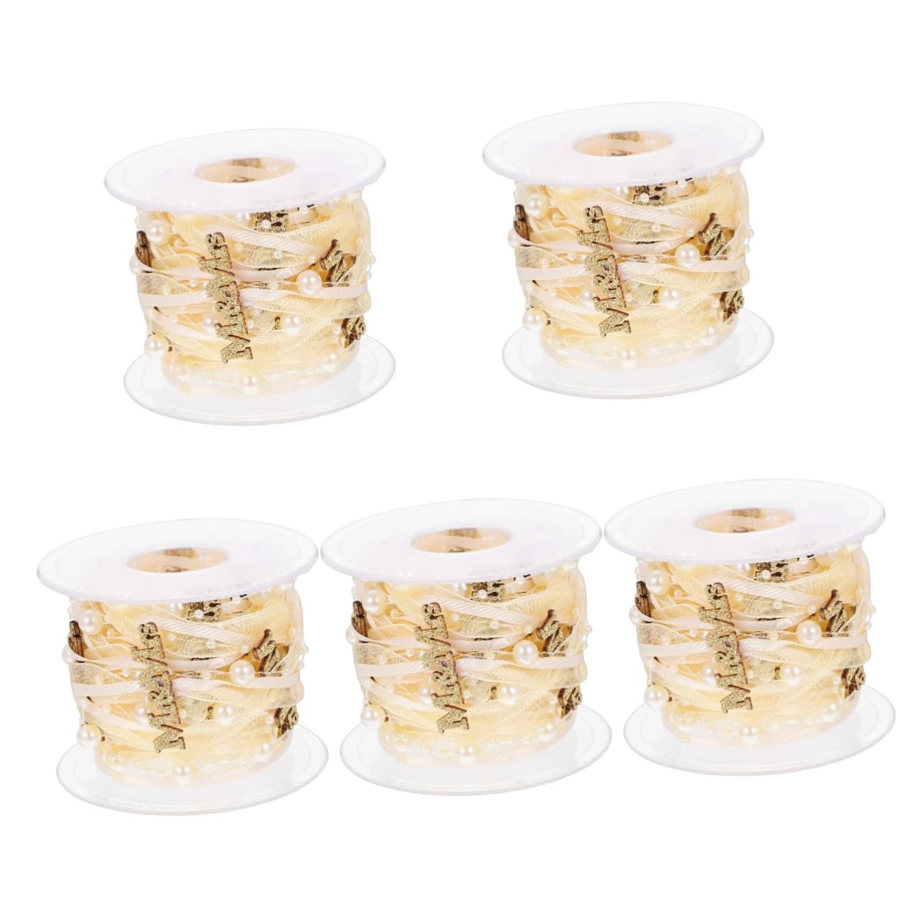SHINEOFI 5 Nastro Decorativo Raso Per Matrimonio e Feste Metri Di Ribbons Fai Te Per Bouquet e Decorazioni Elegante Ribon Per Cerimonie e Eventi Speciali