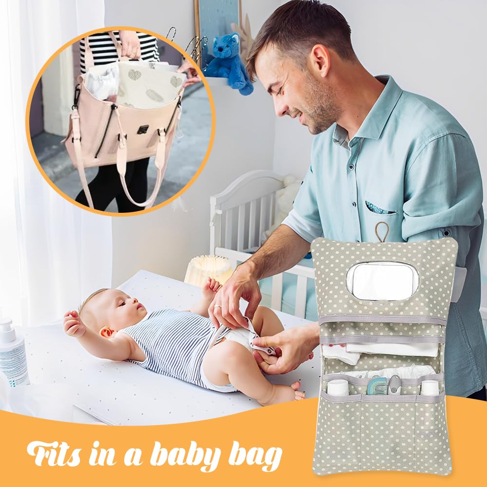 Sac à Couche Lavable,Sac à Couches Bébé Et Trousse de Maquillage 2 en 1,Diaper Bag Nappy,Sacs de Change Maternelle,Organisateur à Langer Pliable,Trousse de Soin Voyagepour Maman en Déplacement