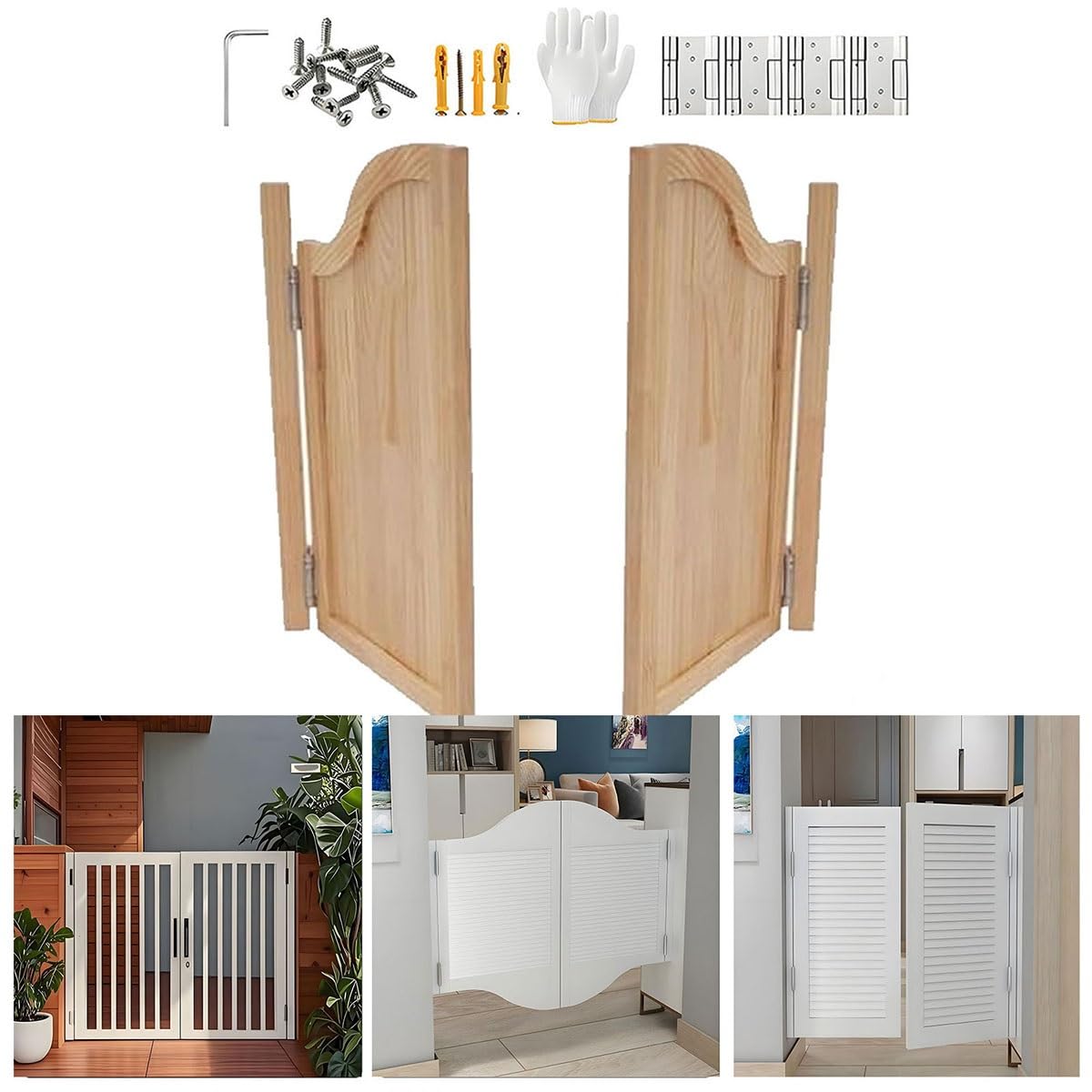 Porte Saloon En Bois porte battante de bar, Style Western Porte Cowboy Porte De Séparation Porte de Café pour Escalier Salle De Bain Cuisine