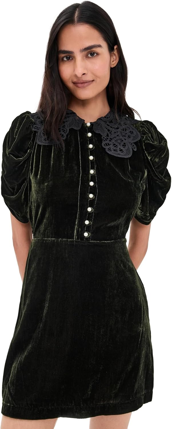 Sea Women's Norabelle Short Sleeve Velvet Mini Dress