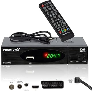 PremiumX Kabel Receiver DVB-C FTA 530C Digital FullHD TV | Auto Installation USB Mediaplayer SCART HDMI WLAN optional | Ka...