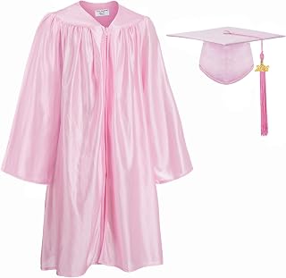 GradClassical Shiny Graduation Cap and Gown 2026 Set with Matching Tassel for Preschool and Kindergarten Boys and Girls