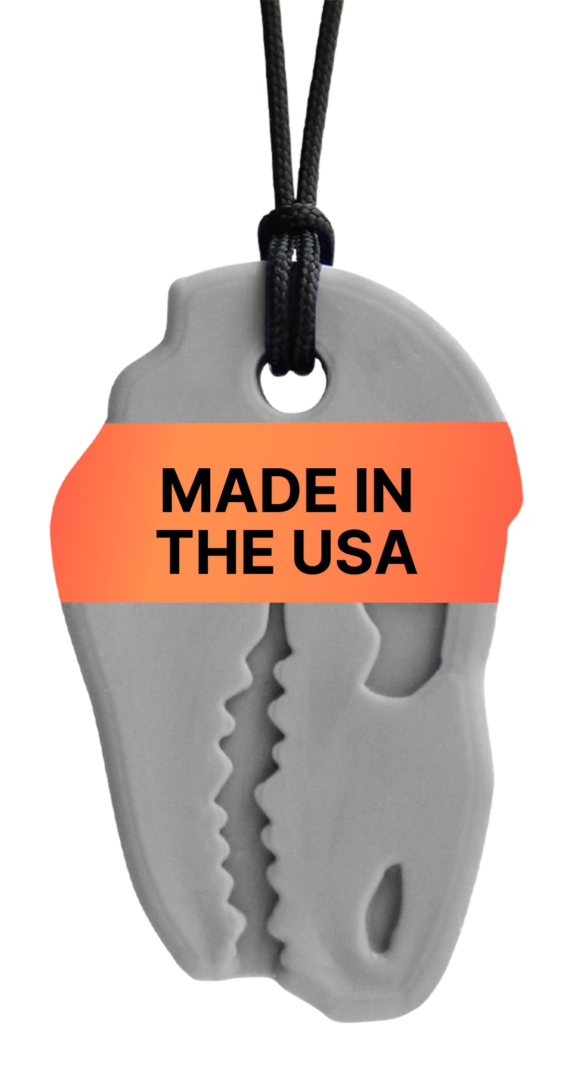ARK Dino-Bite Chew Necklace, Standard, Softest, Light Grey