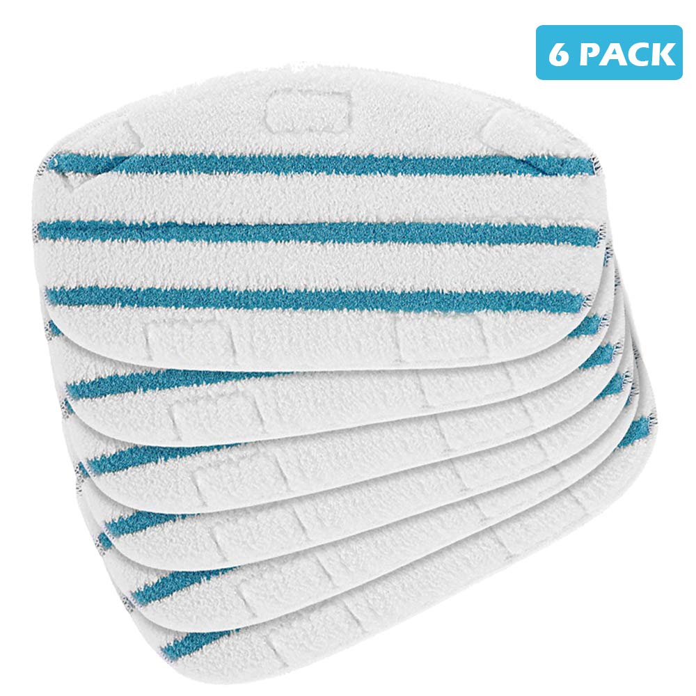 Jorllina 6 Pack Microfiber Replacement Mop Pad for PurSteam ThermaPro 10-in-1 Steam Mop Washable Reusable Pads