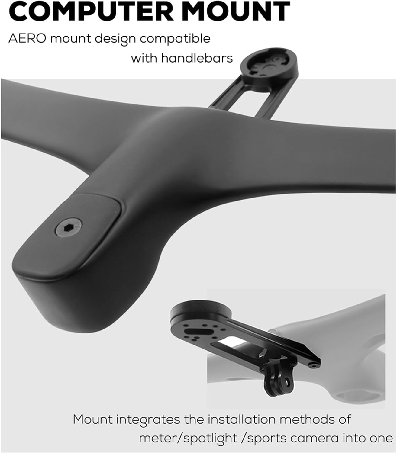 Road Bike Full Carbon Fiber Handlebar Cockpit: Internal Cable Integrated, 360mm-380mm, with Mount Spacers