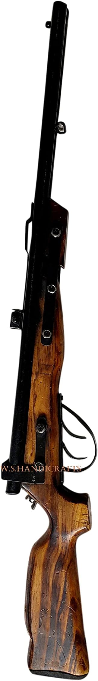 W.S. HANDICRAFTS Wooden Wall Hanging Rifle Showpiece Gun Vintage Royal Look Bandook Wall Hanging Elegant Design (30 Inch) Large
