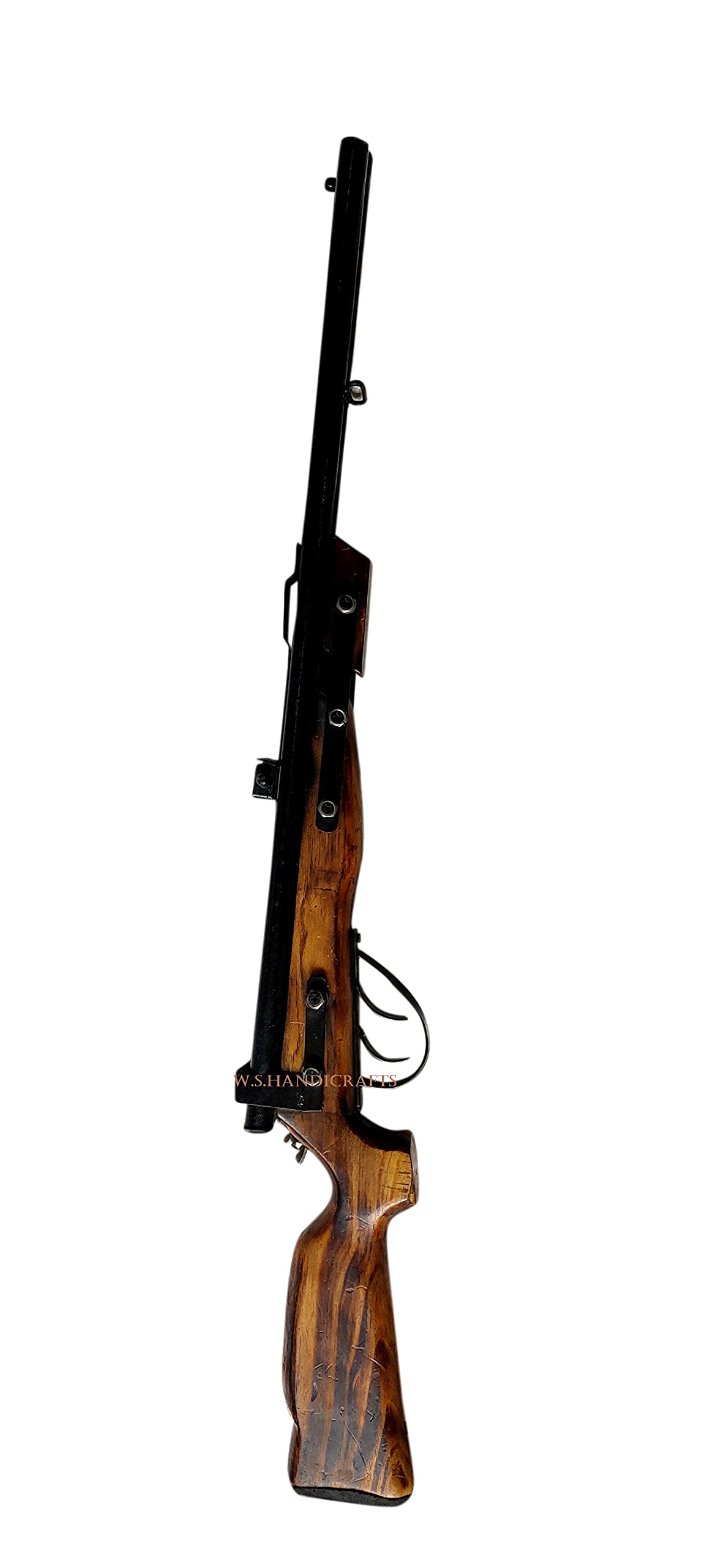 W.S. HANDICRAFTS Wooden Wall Hanging Rifle Showpiece Gun Vintage Royal Look Bandook Wall Hanging Elegant Design (30 Inch) Large
