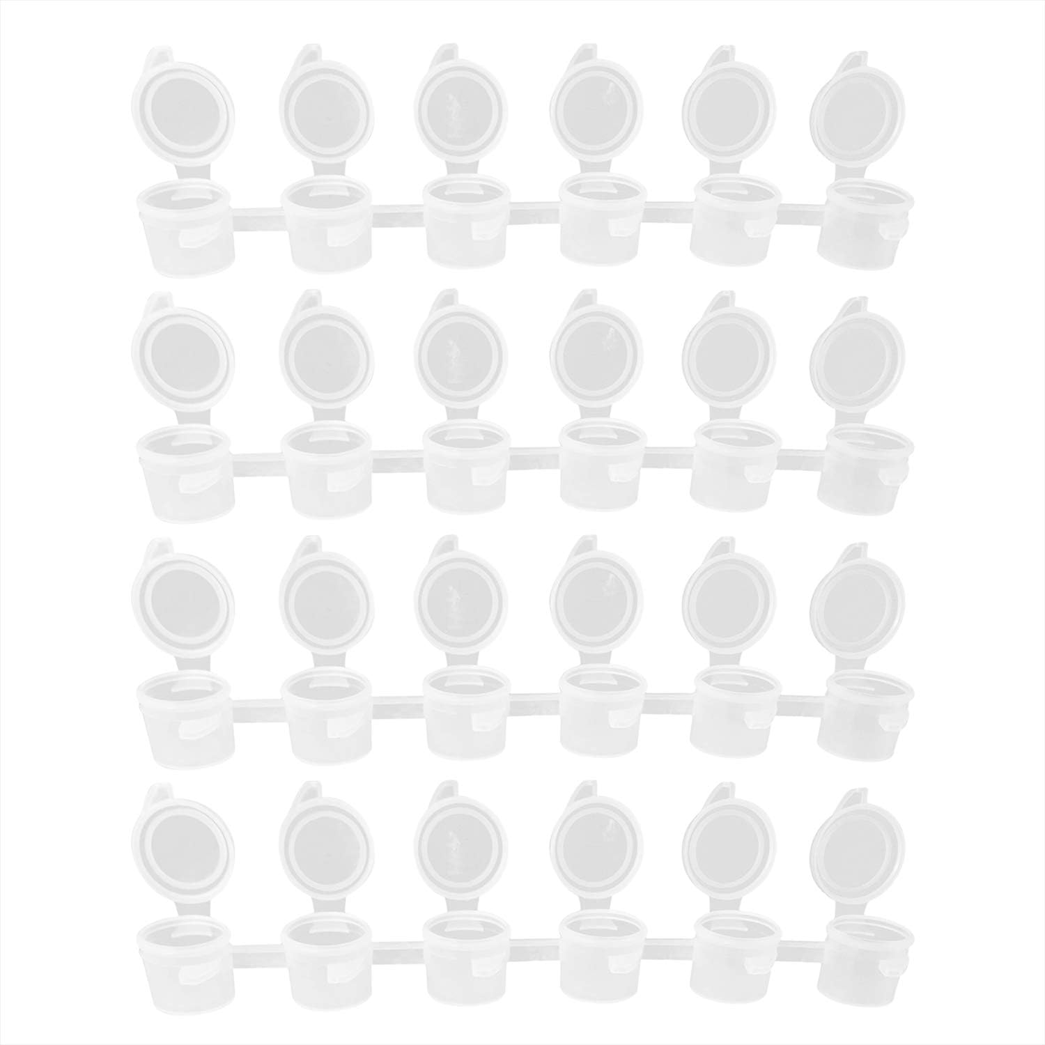 Honbay 12 Strips 72 Pots Mini Plastic Paint Cup Pots Paint