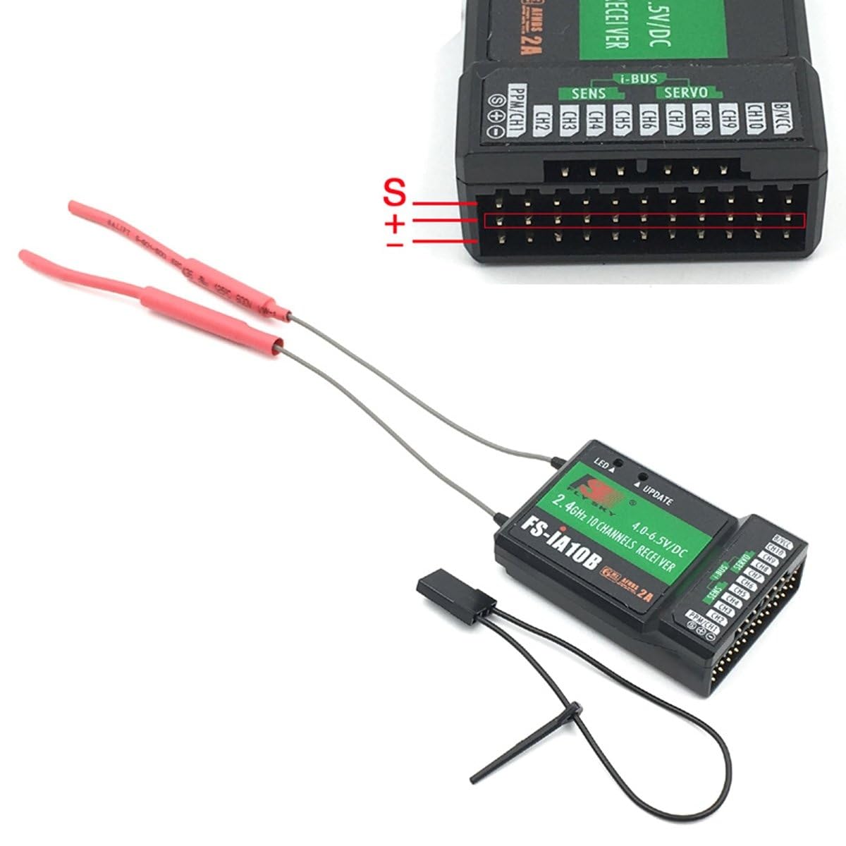 DTXMX Flysky FS-i6X 10 Kanal RC Sender 2.4G fernsteuerung mit FS-iA10B 10CH empfänger Radio Control System für Starrflügler Flugzeug FPV Racing Drohne Mode 2