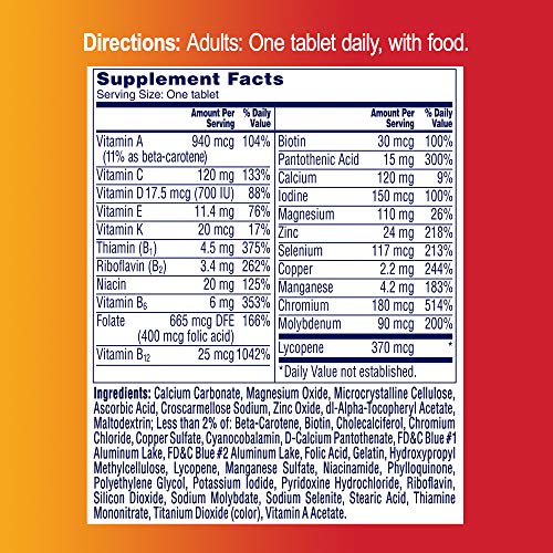 One A Day Adult Triple Immune Support* Complete Multivitamin, Supplement With Vitamins C, Vitamin D, & Zinc, 100 Count #TOP5