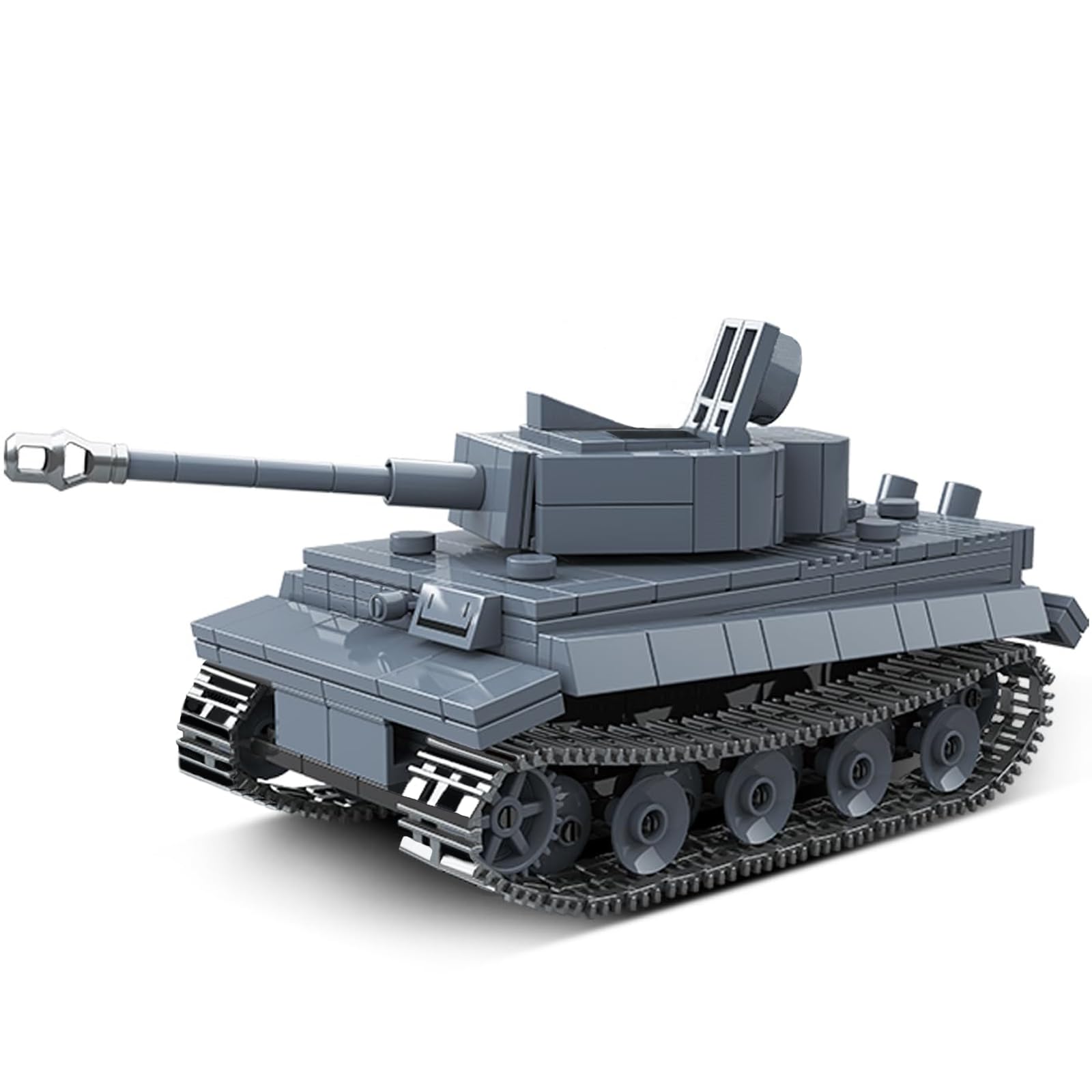 Finger Rock Tiger Tank Building Blocks Set, 1:32 WWII Army Tank Toys, 503PCS Military Light Tanks Vehicle Model Equipped with Weapons Creative Gifts for History Enthusiasts Military Fans Teenagers