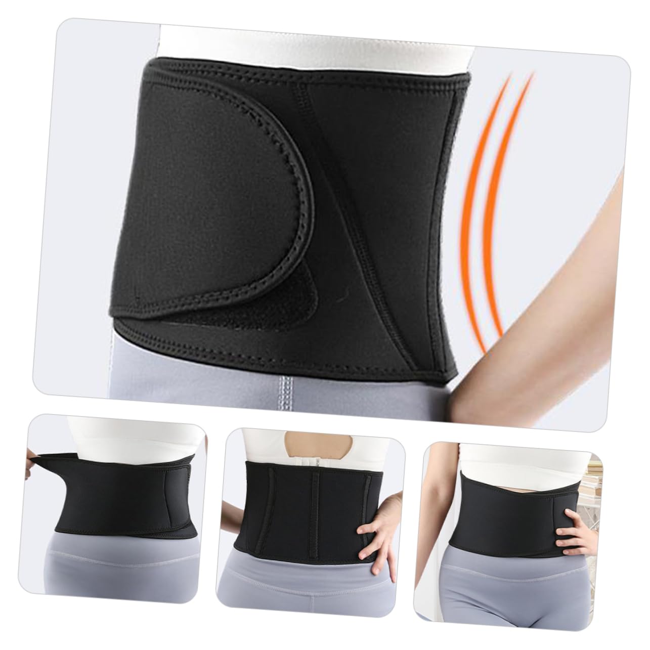 Sosoport Black Abdominal Belt Spring Strip Abdominal Binder Lower Waist Support Belt Support Postpartum Belly Band