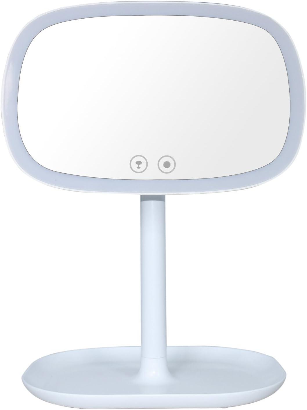 Seakyland Makeup Mirror Table Lamp And Touch Control LED Makeup Vanity Mirror with 10X Magnifying Mini Mirror. Battery Operated or USB Cable Power Supply (White)