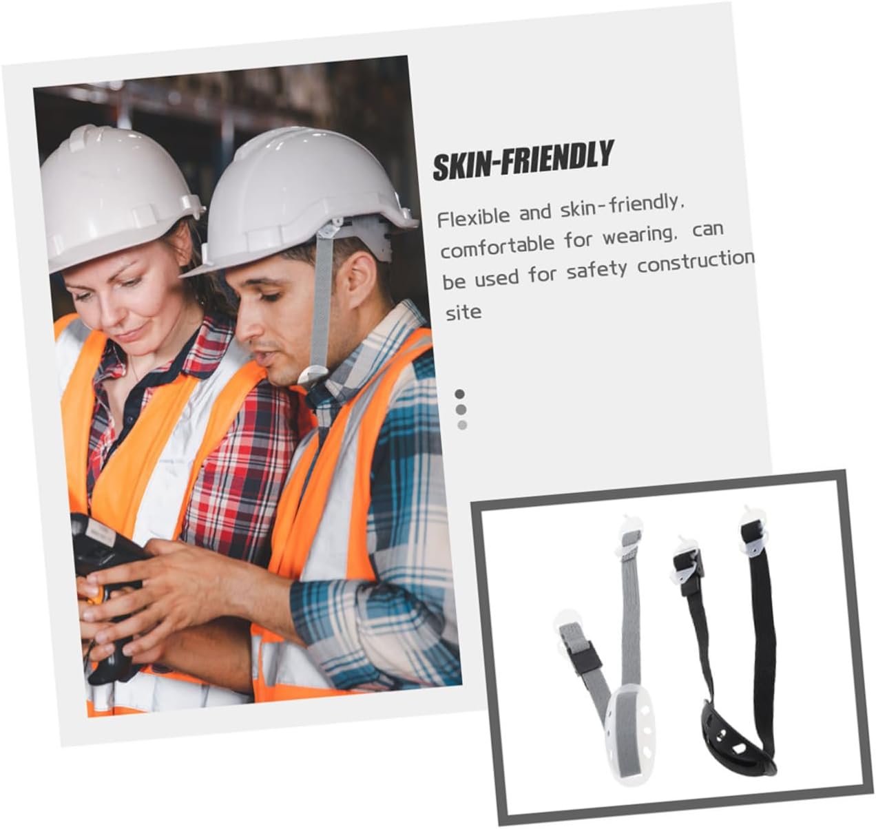 WOONEKY 2pcs Adjustable Safety Chin Strap for Hard Hats Wear-resistant Helmet Bands for Construction Comfortable and Flexible Design for Secure Fit