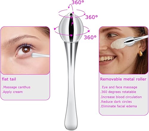 Miniatura 5 de Rodillo facial para ojos, rodillo facial masajeador facial y corporal para el cuidado de la piel, herramienta para el cuidado de la piel para cara,