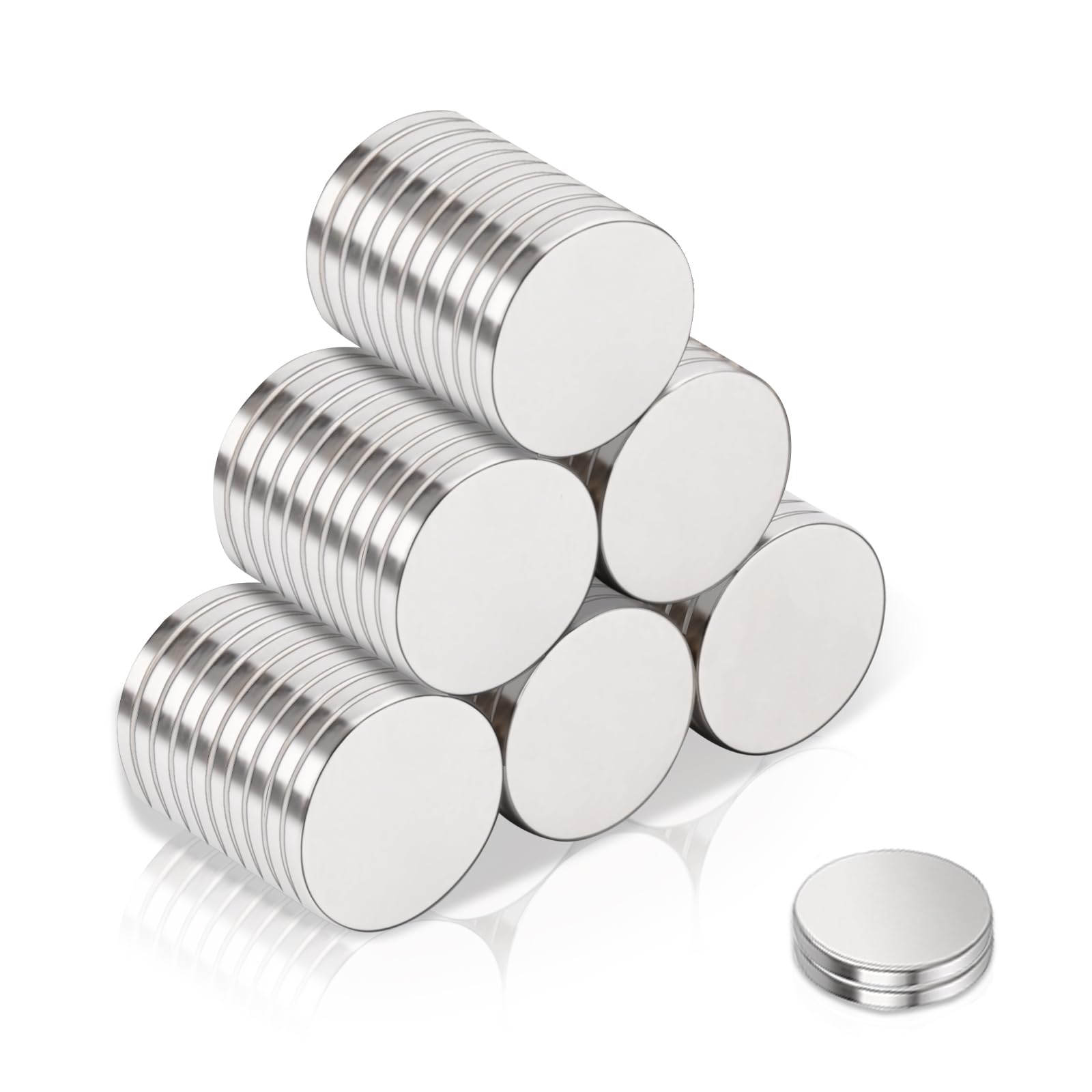 MIN CI 60Pack Small Magnets, 8x1mm Round Magnets for Craft, Tiny Magnet Whiteboard Magnete for Fridge, Office, DIY