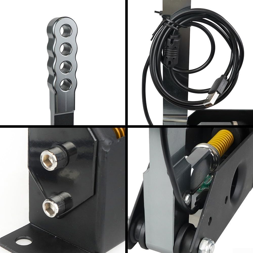 Freno de mano USB lineal para simuladores de carreras de PC, compatible con tecnología de sensor Hall 7, 8, 10, 11, calibración automática (D)