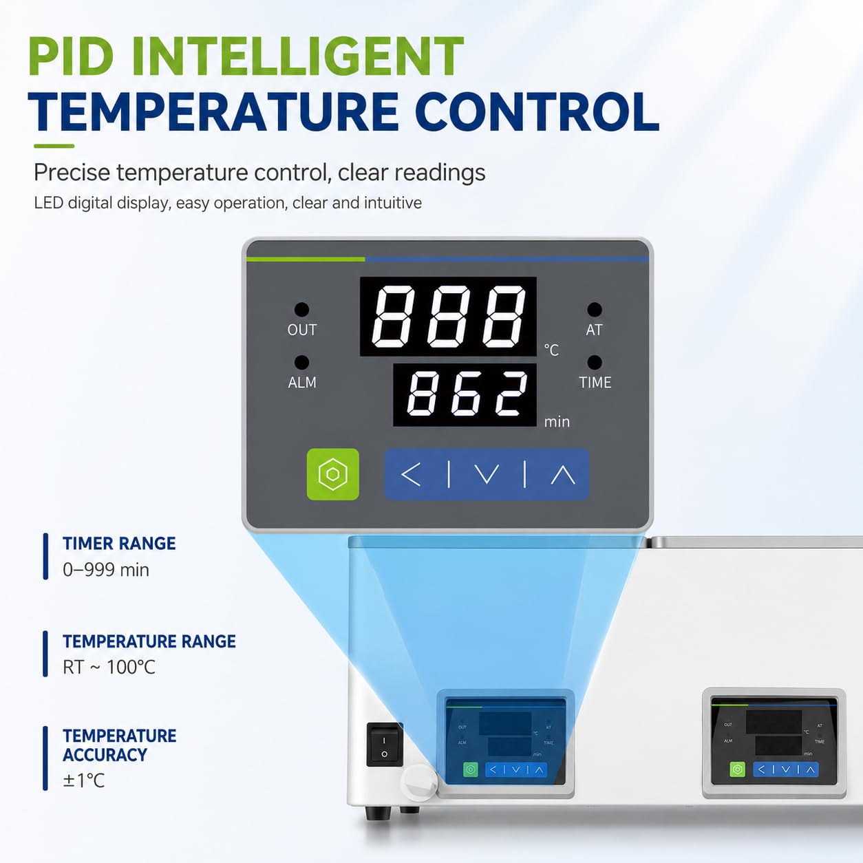 Baño María de Apertura múltiple con incubadora de Laboratorio con Control de Temperatura Independiente