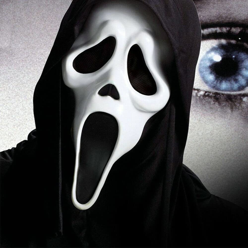 ARINAL GhostFace Scream Mask Halloween Mask Ghost Face Masks Costumes Unisex Merchandise for Adult, Black
