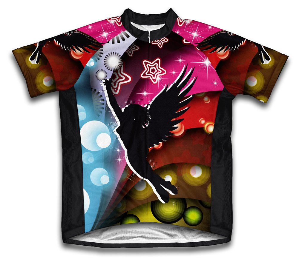 ScudoPro Starling Angel Short Sleeve Cycling Jersey for Youth - Size XS Black