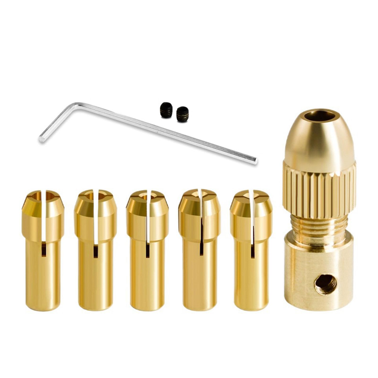 6Pcs Adapter Collet Set 0.5-3mm Replacement Rotary Tool Keyless Quick Changing Tool Drill Set Electric Adapter Rotary