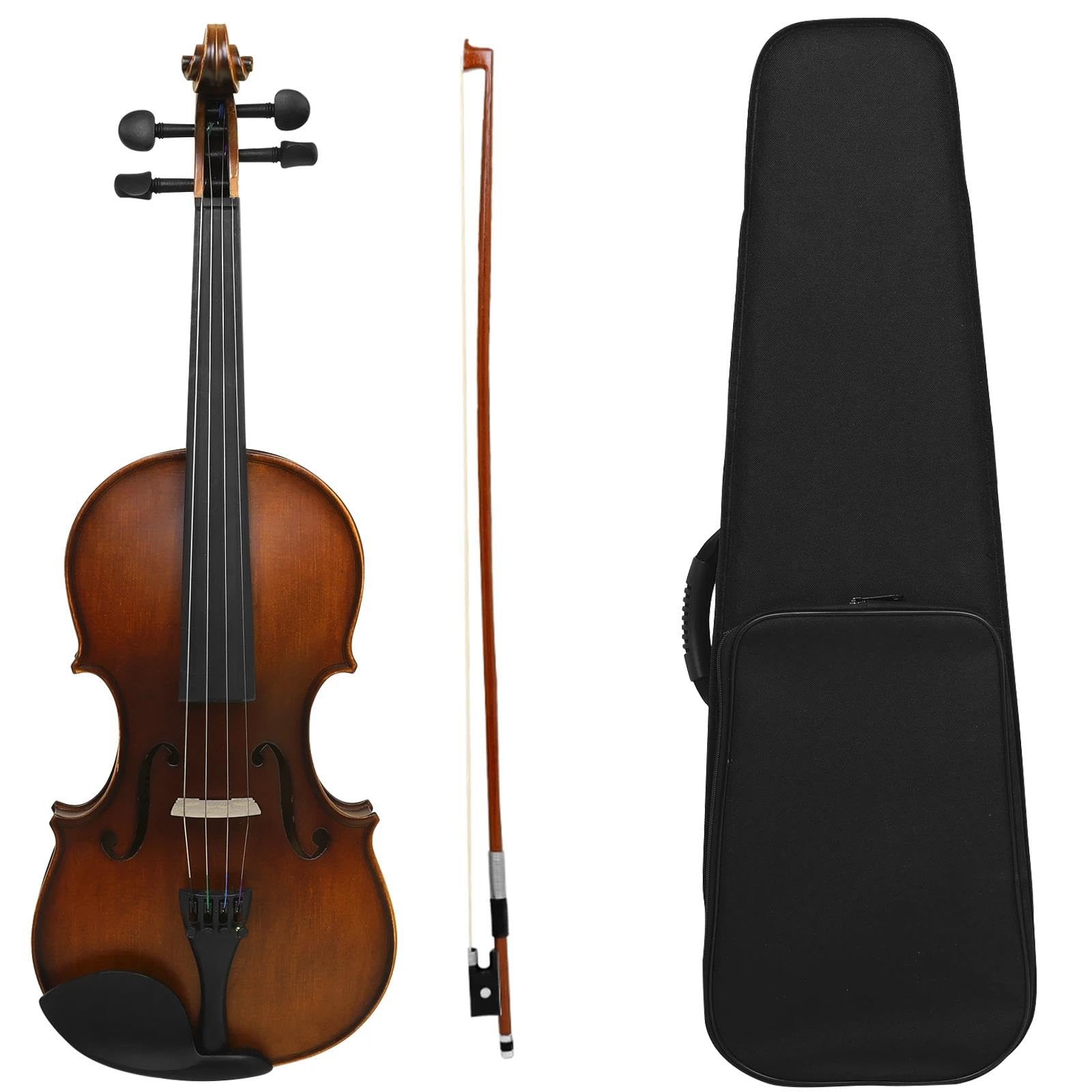 Violino Violino Acustico 4/4 Con Corpo In Acero | Include arco, custodia e accessori; adatto ai principianti.
