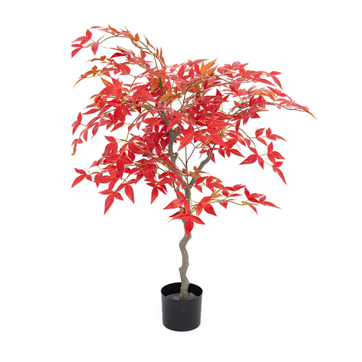 Amazon｜HGJH 楓の木 紅葉 B130cm もみじ 盆栽 人工観葉植物 フェイク