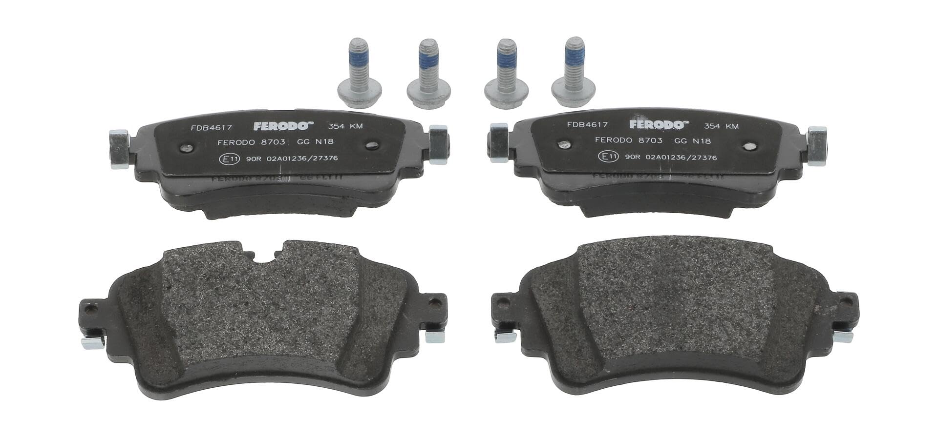 FERODO Plaquettes de freins Arrière préparé pour l'indicateur d'usure avec accessoires FDB4617 Compatible avec AUDI A4 B9 Avant 8W5, 8WD Q5 FYB, FYG A6 C8 Avant 4A5 A5 B9 Sportback F5A, F5F