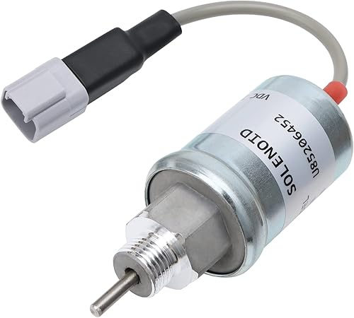 MaySpare Solenoide de apagado de combustible U85206452 para Caterpillar Cat 3024 Perkins HL403C-15 HR404C-22T 402D 403D 404D 404C 403C