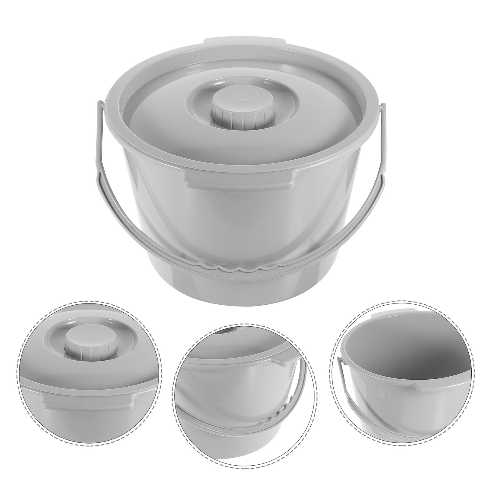ARTIBETTER Toilette Portatile per Adulti Coperchio, Vaso di Plastica Antischizzi e Base Stabile, Vaso da Notte Domestico Leggero e Facile da Trasportare per Campeggio ed Emergenze