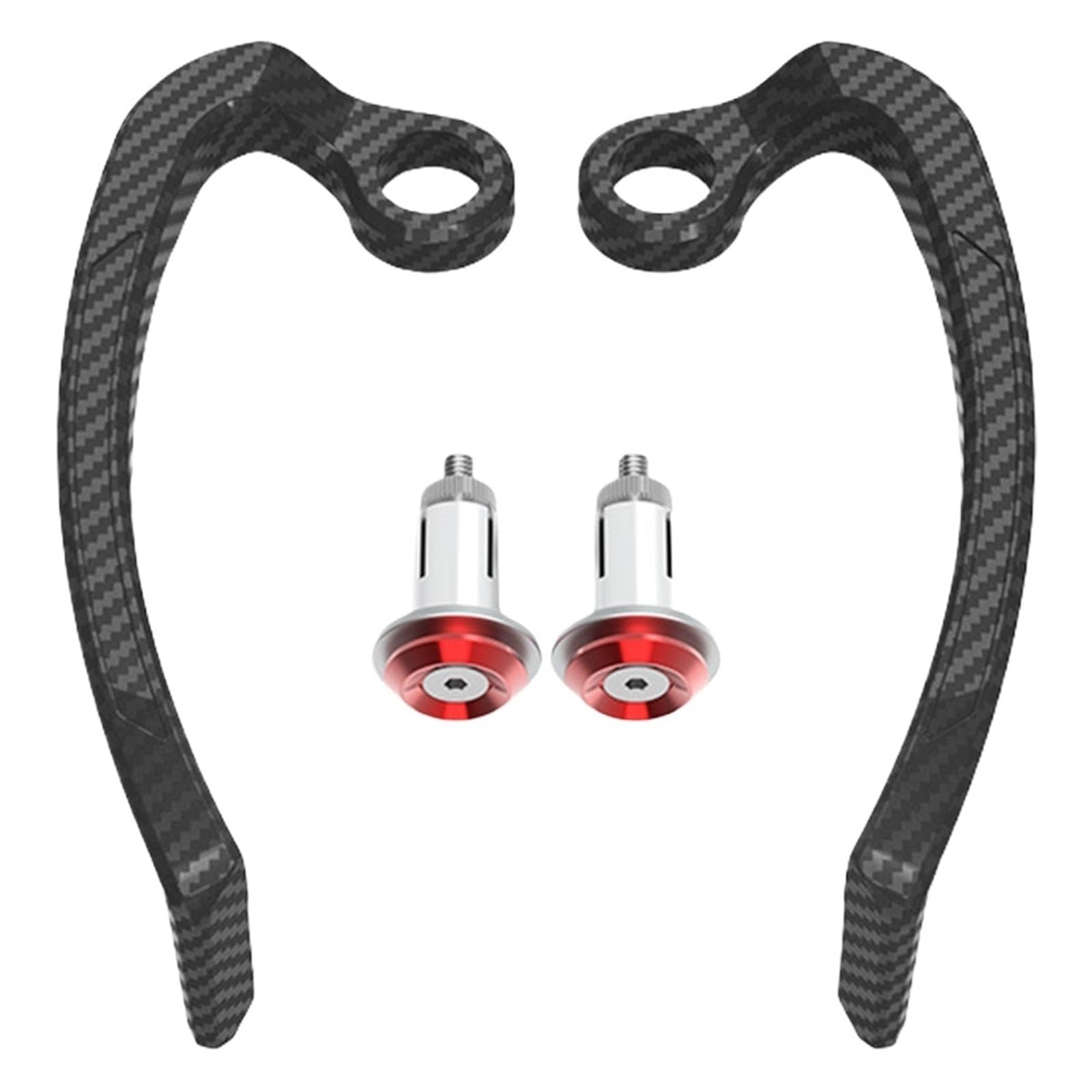 JKELPV Motorcycle Lever Guards Aluminum Alloy Universal Modification Accessories Handguard Shield Motorcycle Hand Guards(Red)