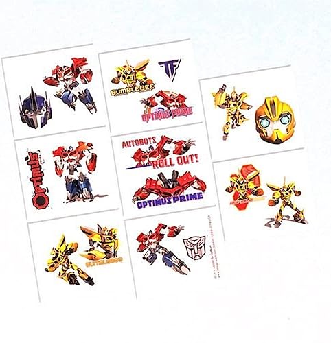 Miniatura 3 de Amscan Mighty Transformers Birthday Party - Tatuajes temporales (paquete de 8), 2 "x 1", multicolor