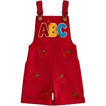 Back to School Outfit Toddler Boy Shorts Overalls Apple Pencil Bib Pants Jumpsuit Pre K First Day Of School Clothes