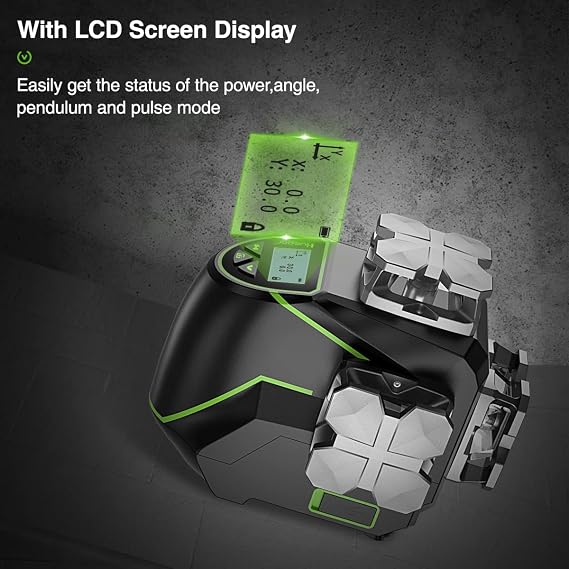 Laser Level 3x360°Huepar, Self-Leveling with LCD Display, Bluetooth