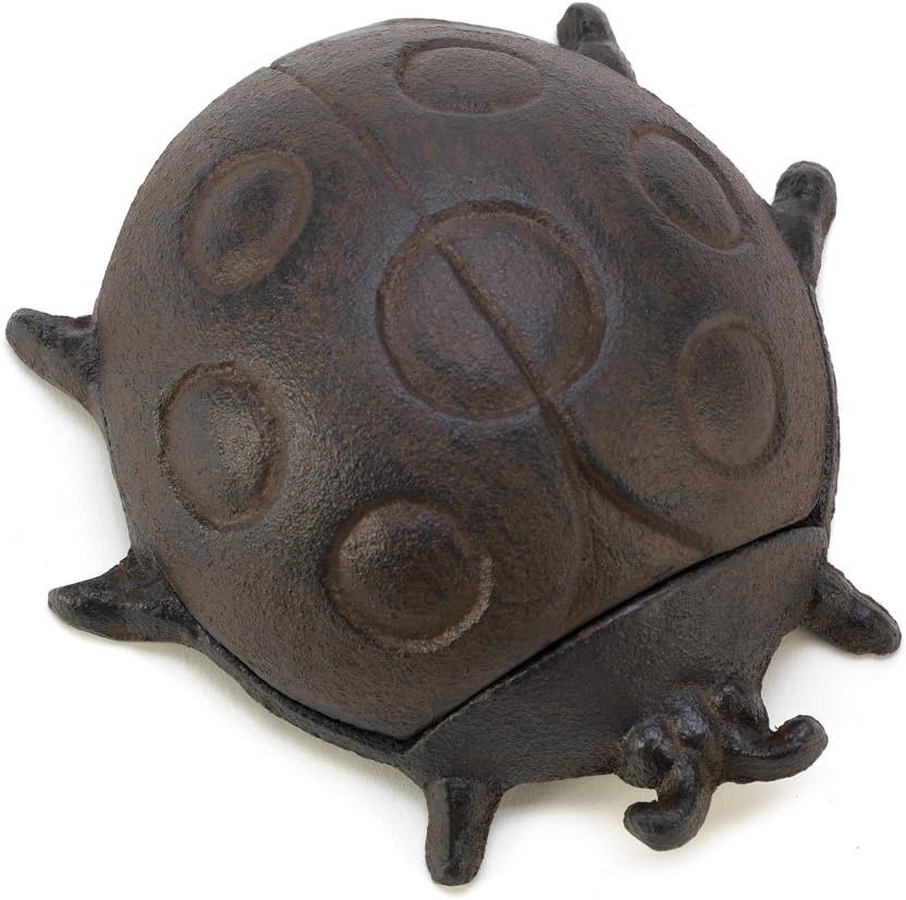 Accent Plus Secure Cast Iron Ladybug Secret Key Holder 4x3.75x1.5