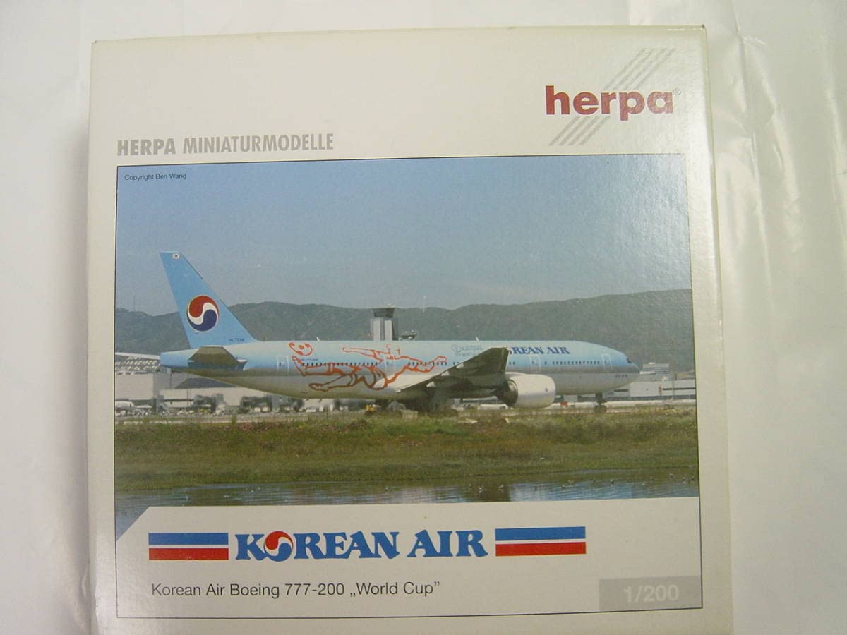 1/200 Korean Air B777-200航空機モデル (ヘルパ製) 1/200 Korean Air B777-200航空機モデル (ヘルパ製) 2025年最新