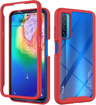 Compatible with TCL 20S, 20 Pro 5G, Starry Sky Series Military-Grade Drop Protection Hybrid Full Body Shockproof Heavy Duty Protective Bumper Cover
